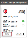 Qualys Vuln Connector - History Button Location